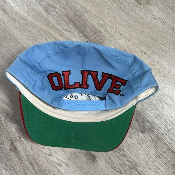 Vintage 1993 Olive Oil Hat Snapback American Needle Blockhead Popeye Blue Cap - Picture 6 of 8